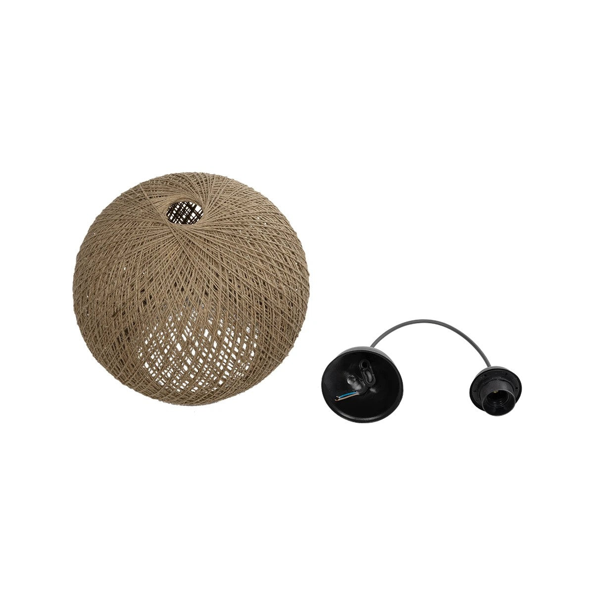 GLOBOSTAR® SOLEI 205-0002 Boho Κρεμαστό Φωτιστικό Οροφής με Ντουί 1 x E27 AC 220-240V IP20 - Μπεζ - M30 x Π30 x Υ35cm - ledmania.gr