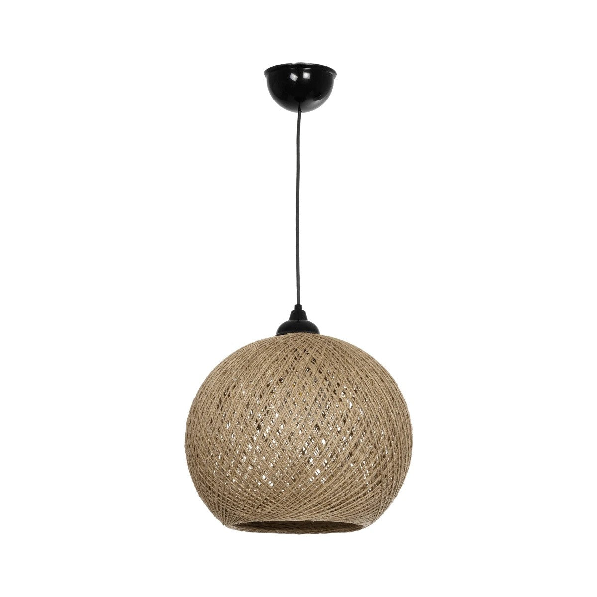 GLOBOSTAR® SOLEI 205-0002 Boho Κρεμαστό Φωτιστικό Οροφής με Ντουί 1 x E27 AC 220-240V IP20 - Μπεζ - M30 x Π30 x Υ35cm - ledmania.gr