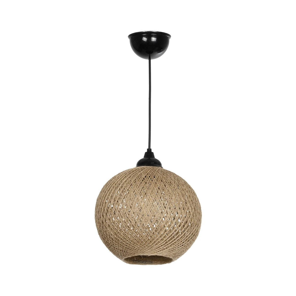 GLOBOSTAR® SOLEI 205-0003 Boho Κρεμαστό Φωτιστικό Οροφής με Ντουί 1 x E27 AC 220-240V IP20 - Μπεζ - M20 x Π20 x Υ25cm - ledmania.gr