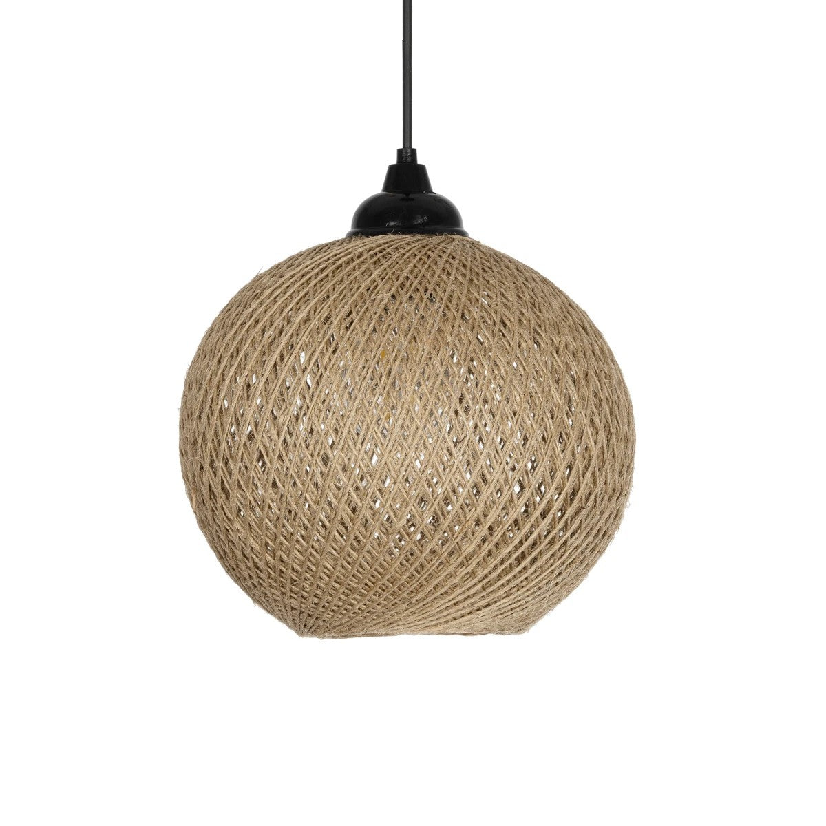 GLOBOSTAR® SOLEI 205-0003 Boho Κρεμαστό Φωτιστικό Οροφής με Ντουί 1 x E27 AC 220-240V IP20 - Μπεζ - M20 x Π20 x Υ25cm - ledmania.gr