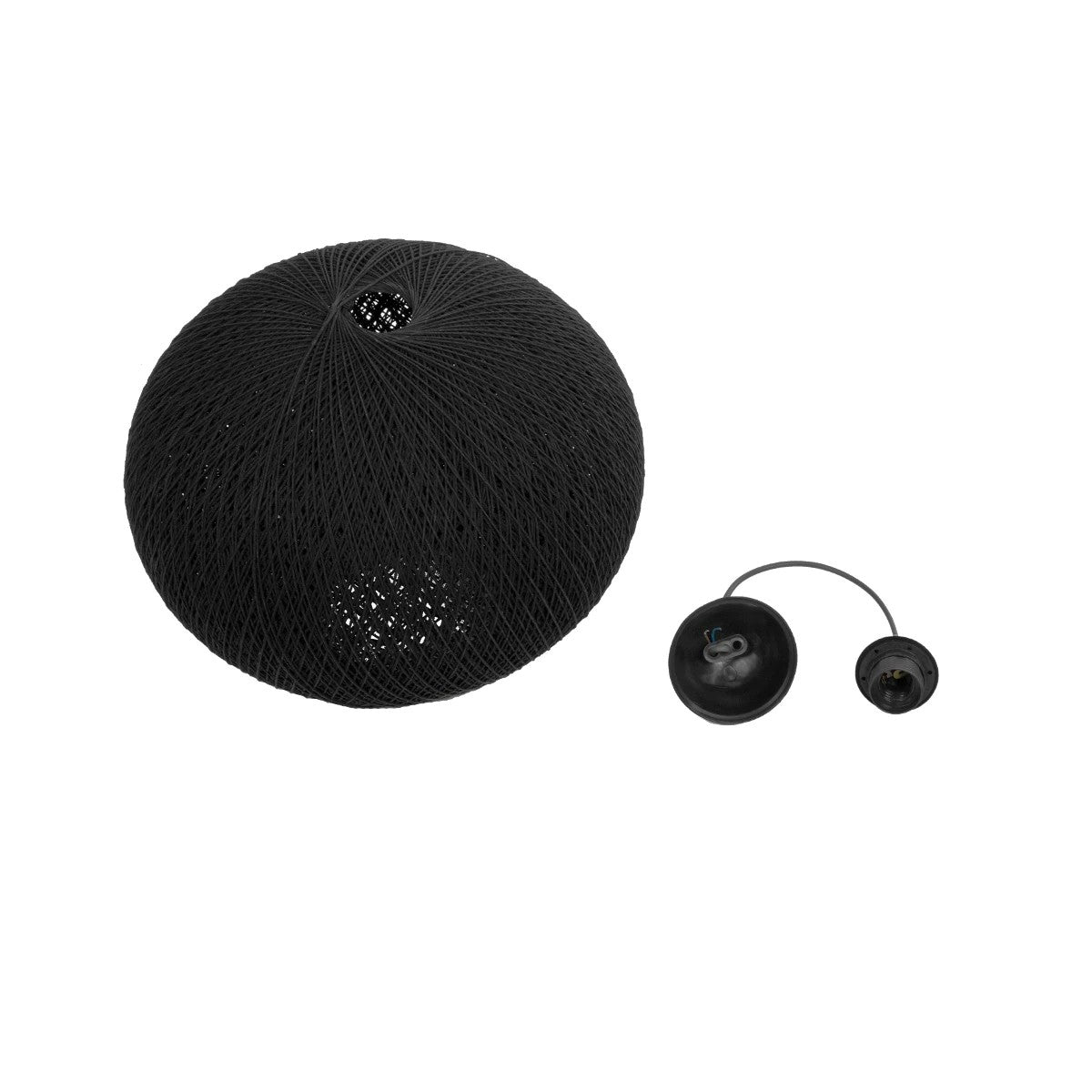 GLOBOSTAR® SOLEI 205-0004 Boho Κρεμαστό Φωτιστικό Οροφής με Ντουί 1 x E27 AC 220-240V IP20 - Μαύρο - M40 x Π40 x Υ45cm - ledmania.gr