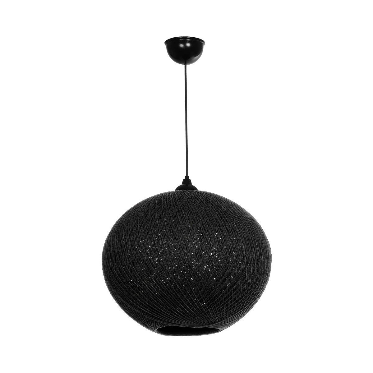 GLOBOSTAR® SOLEI 205-0004 Boho Κρεμαστό Φωτιστικό Οροφής με Ντουί 1 x E27 AC 220-240V IP20 - Μαύρο - M40 x Π40 x Υ45cm - ledmania.gr