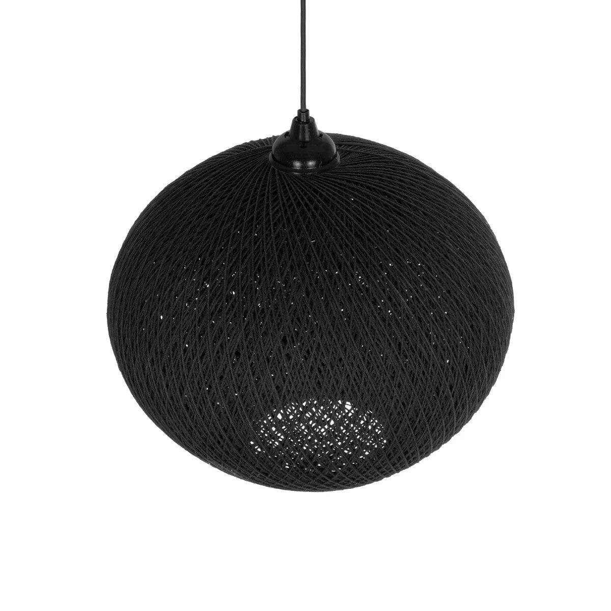 GLOBOSTAR® SOLEI 205-0004 Boho Κρεμαστό Φωτιστικό Οροφής με Ντουί 1 x E27 AC 220-240V IP20 - Μαύρο - M40 x Π40 x Υ45cm - ledmania.gr