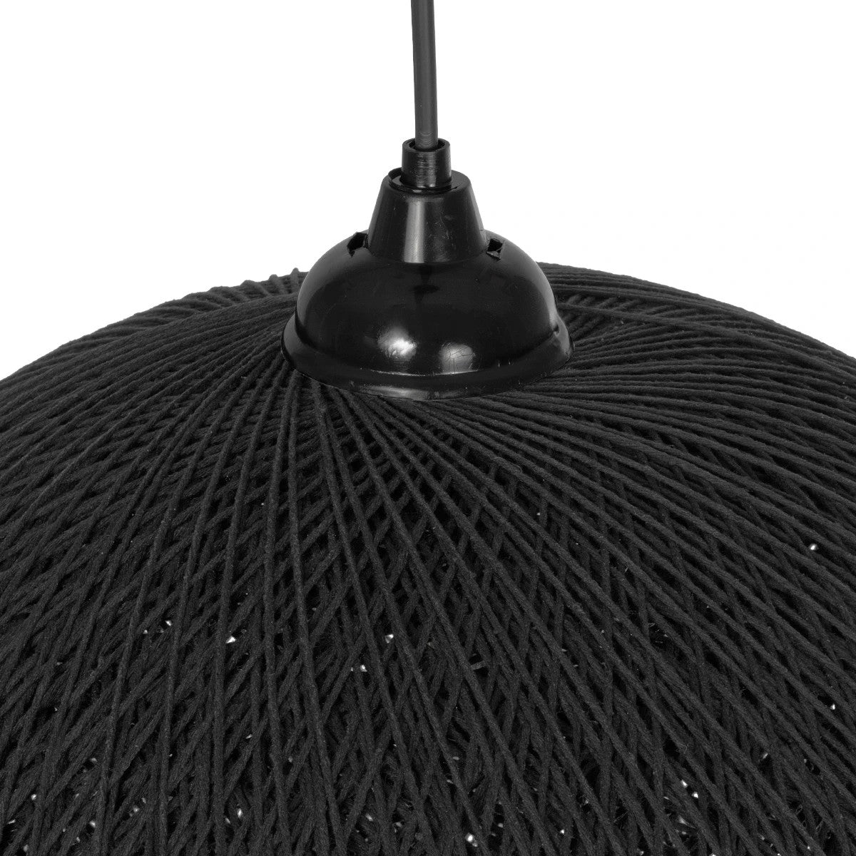 GLOBOSTAR® SOLEI 205-0004 Boho Κρεμαστό Φωτιστικό Οροφής με Ντουί 1 x E27 AC 220-240V IP20 - Μαύρο - M40 x Π40 x Υ45cm - ledmania.gr