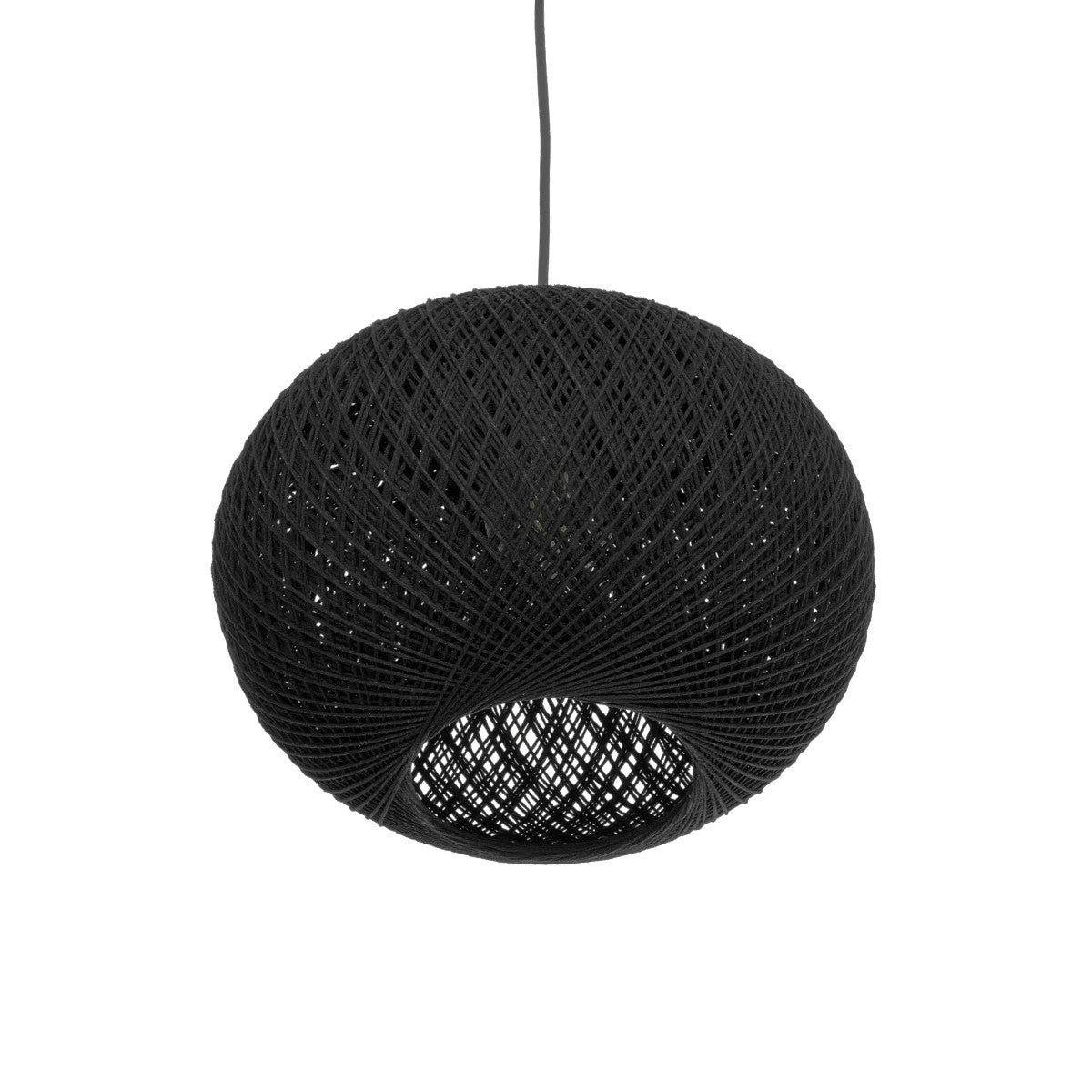 GLOBOSTAR® SOLEI 205-0005 Boho Κρεμαστό Φωτιστικό Οροφής με Ντουί 1 x E27 AC 220-240V IP20 - Μαύρο - M30 x Π30 x Υ35cm - ledmania.gr