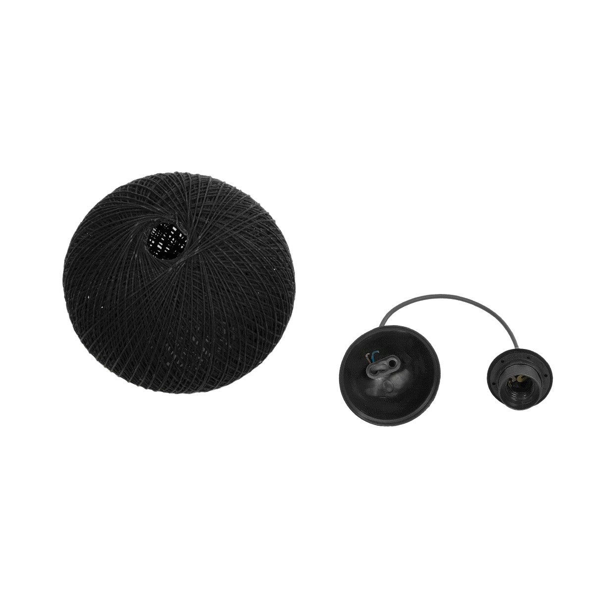 GLOBOSTAR® SOLEI 205-0006 Boho Κρεμαστό Φωτιστικό Οροφής με Ντουί 1 x E27 AC 220-240V IP20 - Μαύρο - M20 x Π20 x Υ25cm - ledmania.gr