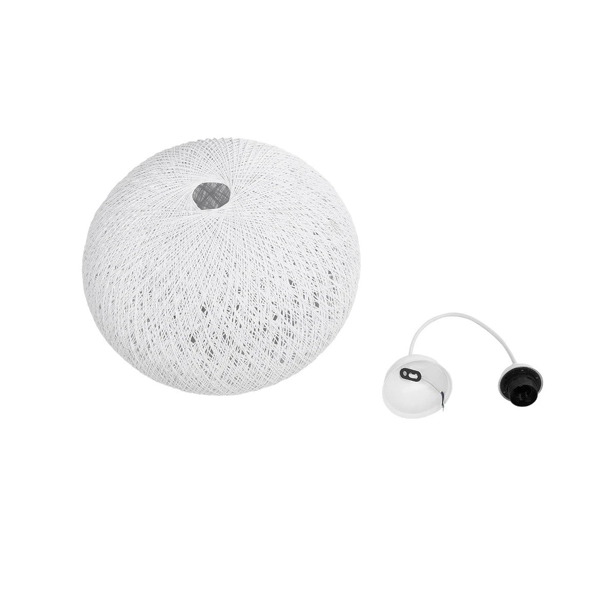 GLOBOSTAR® SOLEI 205-0007 Boho Κρεμαστό Φωτιστικό Οροφής με Ντουί 1 x E27 AC 220-240V IP20 - Λευκό - M40 x Π40 x Υ45cm - ledmania.gr