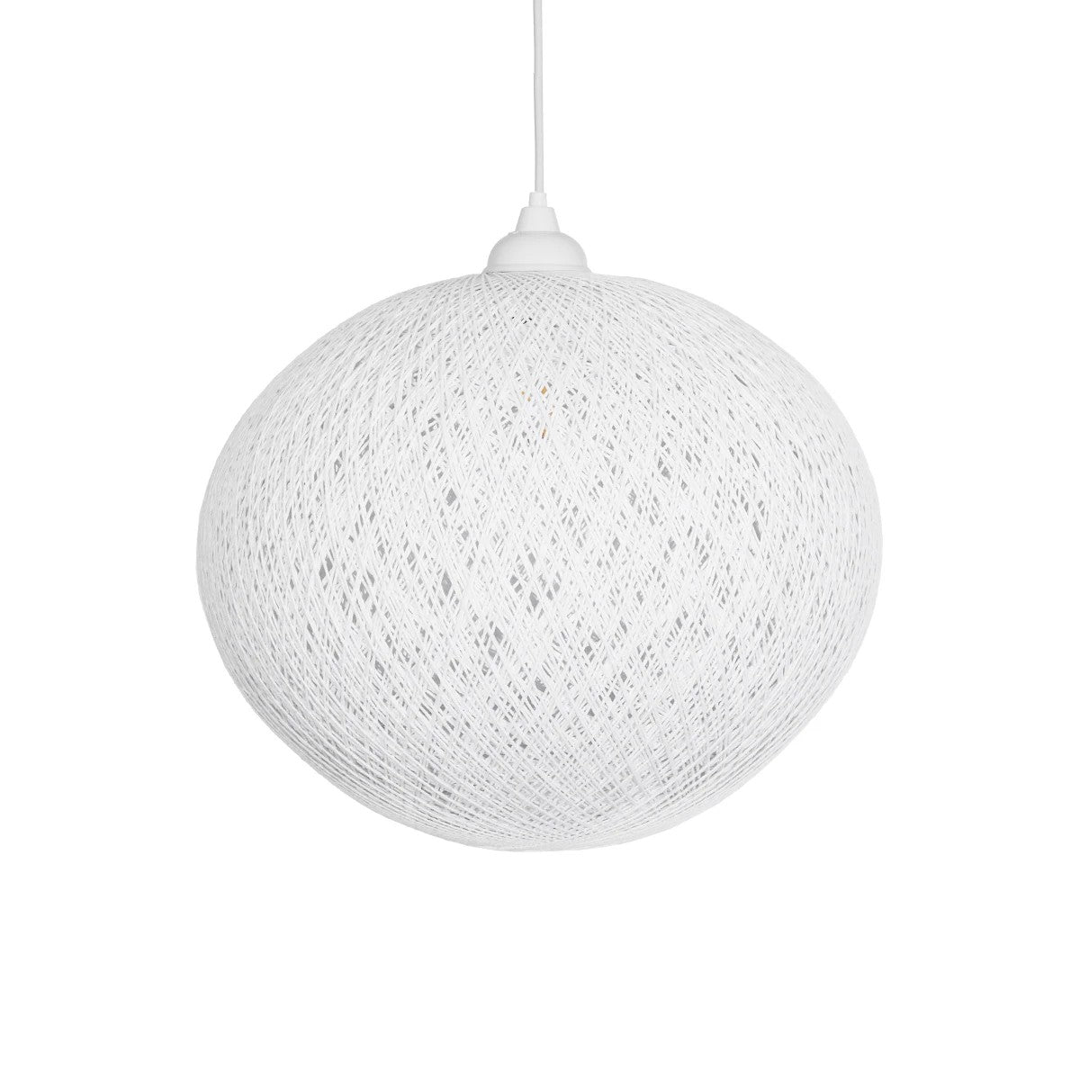 GLOBOSTAR® SOLEI 205-0007 Boho Κρεμαστό Φωτιστικό Οροφής με Ντουί 1 x E27 AC 220-240V IP20 - Λευκό - M40 x Π40 x Υ45cm - ledmania.gr