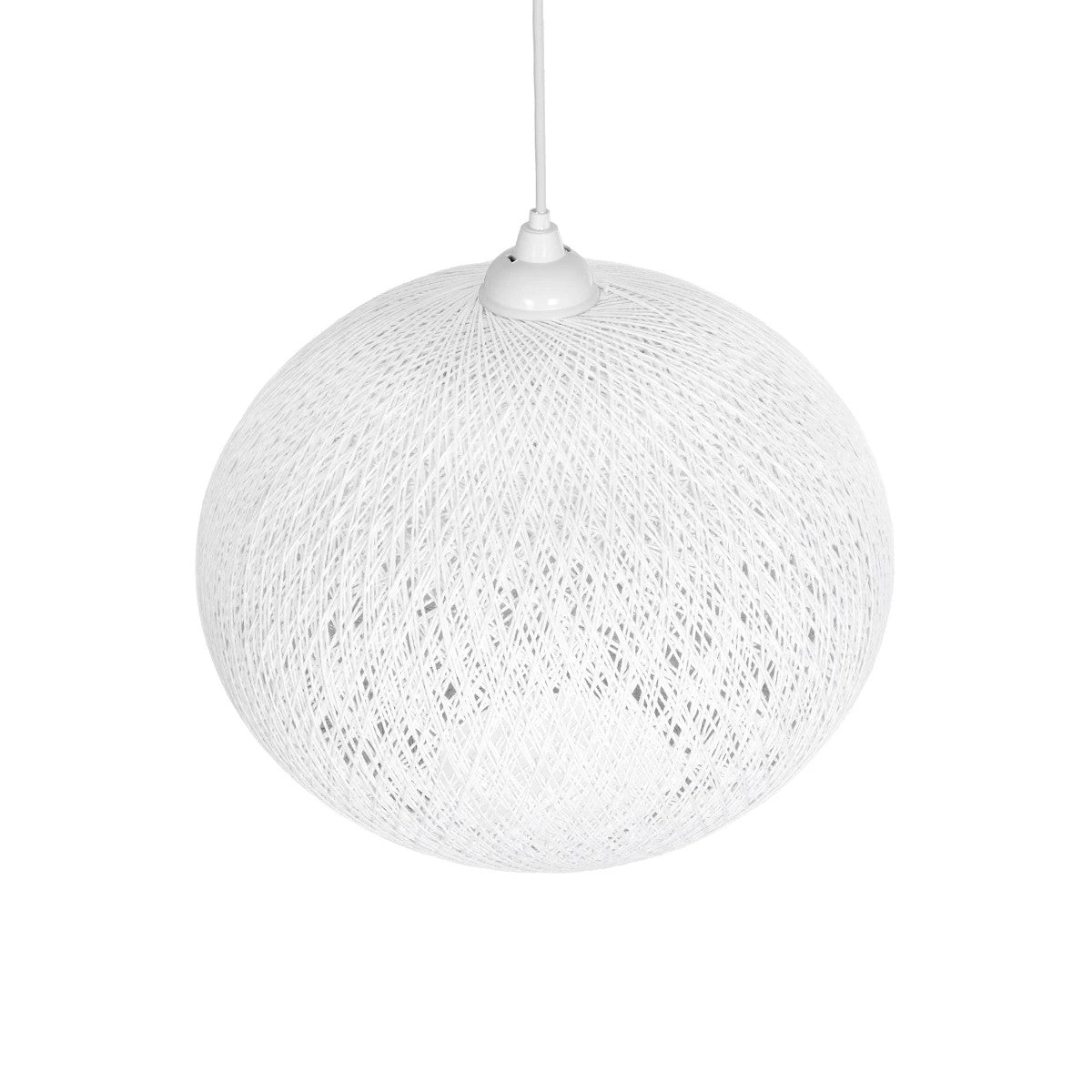 GLOBOSTAR® SOLEI 205-0007 Boho Κρεμαστό Φωτιστικό Οροφής με Ντουί 1 x E27 AC 220-240V IP20 - Λευκό - M40 x Π40 x Υ45cm - ledmania.gr