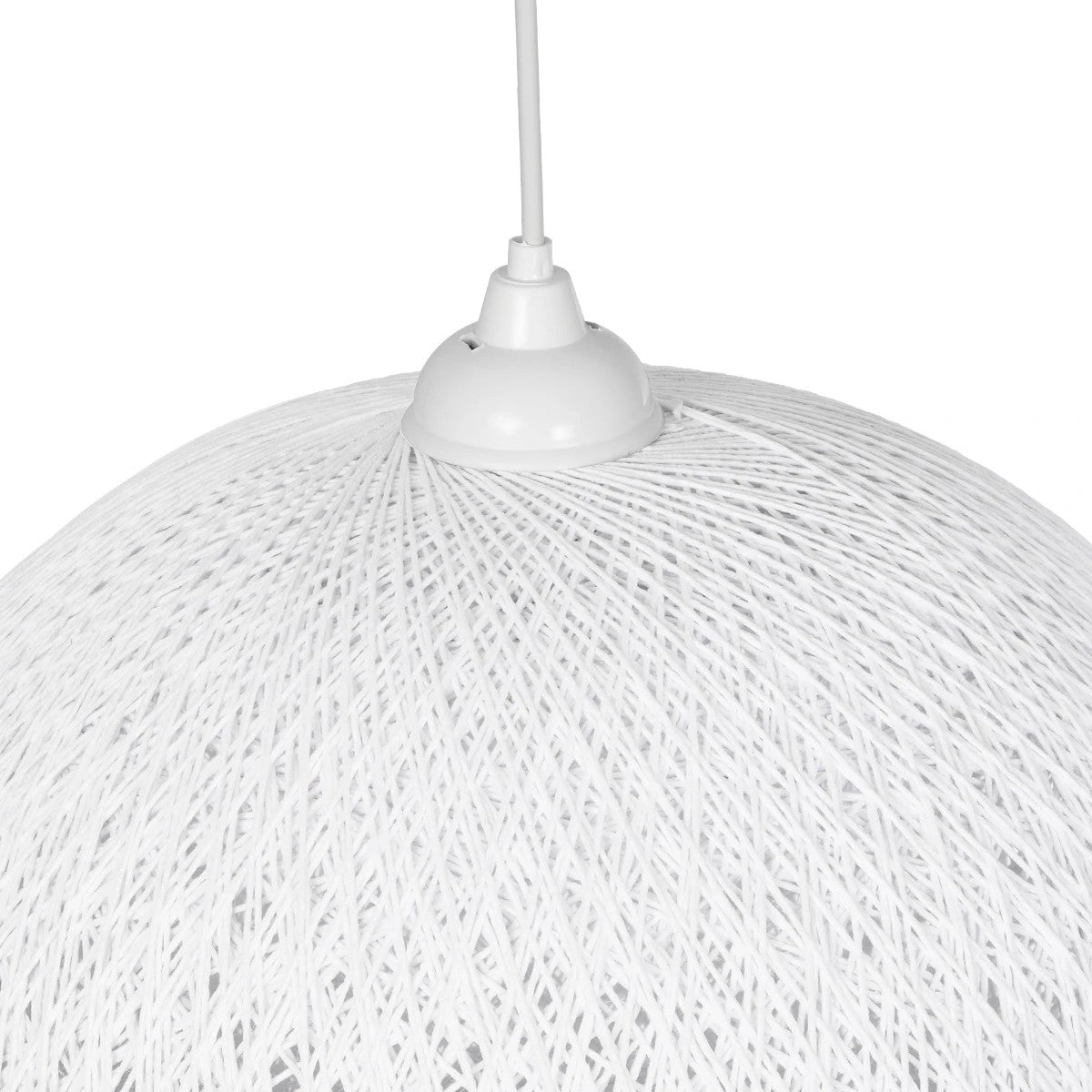 GLOBOSTAR® SOLEI 205-0007 Boho Κρεμαστό Φωτιστικό Οροφής με Ντουί 1 x E27 AC 220-240V IP20 - Λευκό - M40 x Π40 x Υ45cm - ledmania.gr