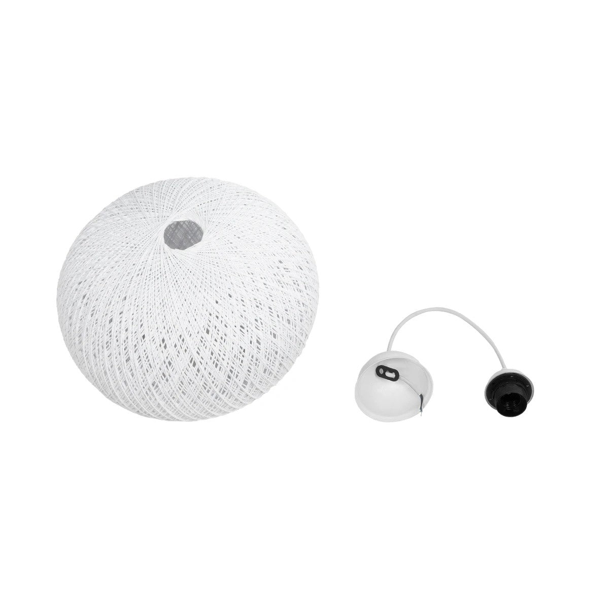 GLOBOSTAR® SOLEI 205-0008 Boho Κρεμαστό Φωτιστικό Οροφής με Ντουί 1 x E27 AC 220-240V IP20 - Λευκό - M30 x Π30 x Υ35cm - ledmania.gr