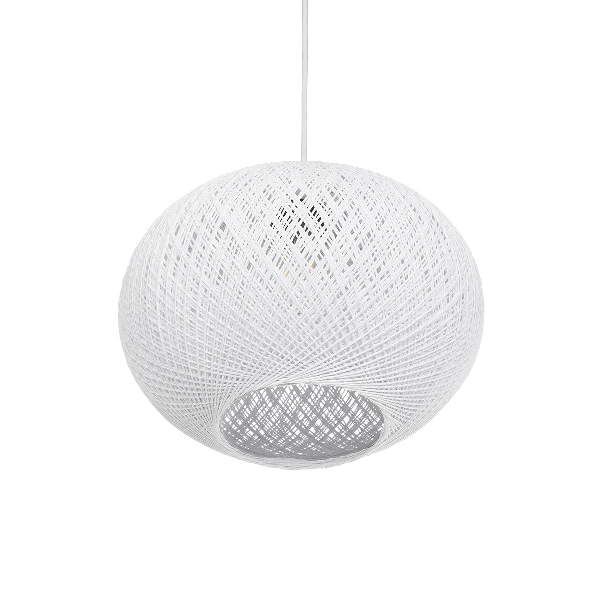 GLOBOSTAR® SOLEI 205-0008 Boho Κρεμαστό Φωτιστικό Οροφής με Ντουί 1 x E27 AC 220-240V IP20 - Λευκό - M30 x Π30 x Υ35cm - ledmania.gr