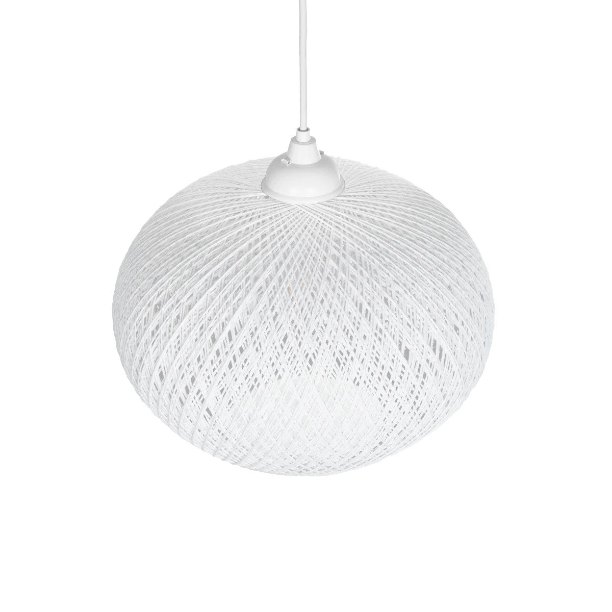 GLOBOSTAR® SOLEI 205-0008 Boho Κρεμαστό Φωτιστικό Οροφής με Ντουί 1 x E27 AC 220-240V IP20 - Λευκό - M30 x Π30 x Υ35cm - ledmania.gr