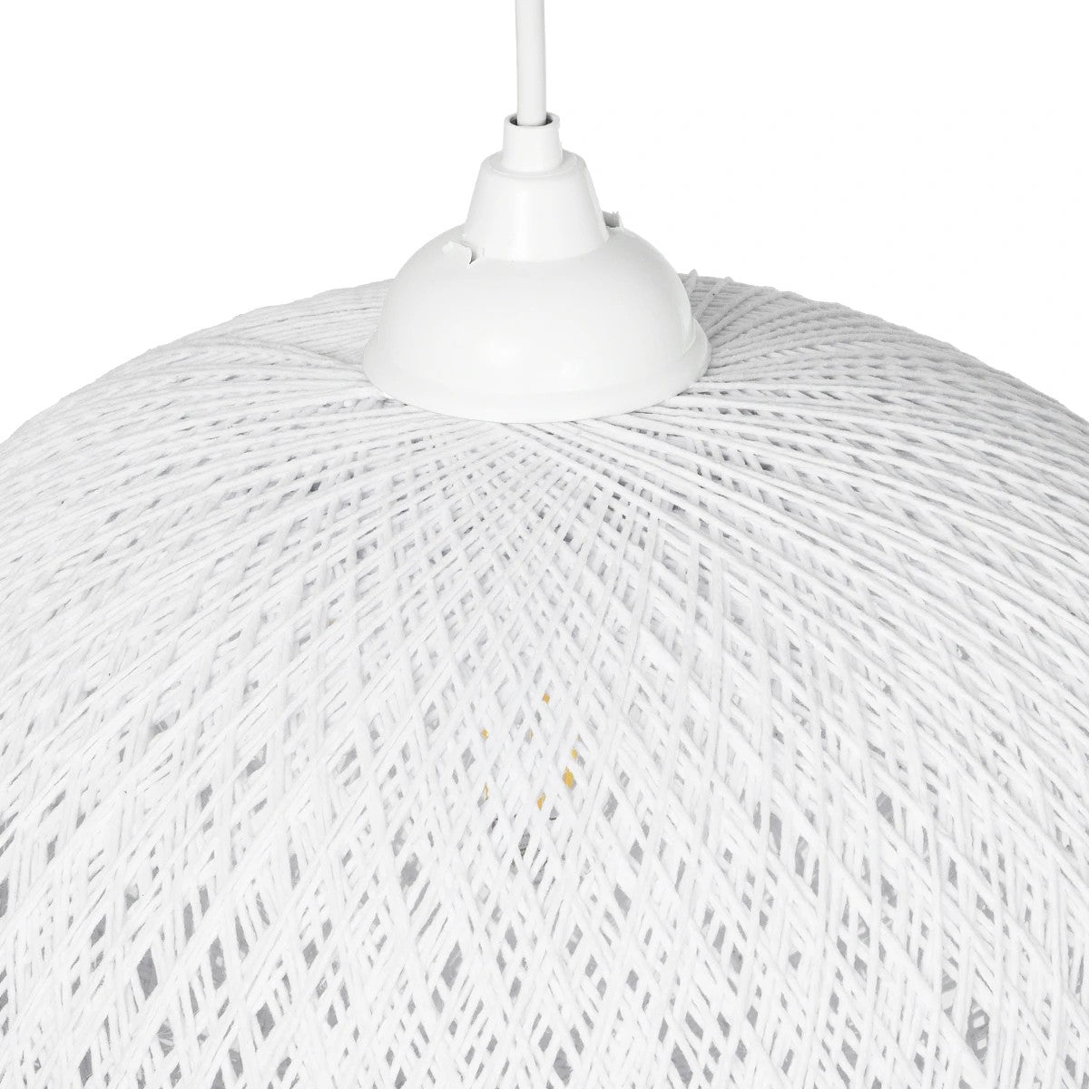 GLOBOSTAR® SOLEI 205-0008 Boho Κρεμαστό Φωτιστικό Οροφής με Ντουί 1 x E27 AC 220-240V IP20 - Λευκό - M30 x Π30 x Υ35cm - ledmania.gr