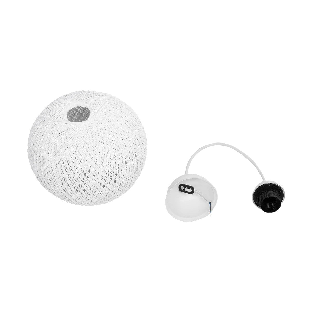 GLOBOSTAR® SOLEI 205-0009 Boho Κρεμαστό Φωτιστικό Οροφής με Ντουί 1 x E27 AC 220-240V IP20 - Λευκό - M20 x Π20 x Υ25cm - ledmania.gr