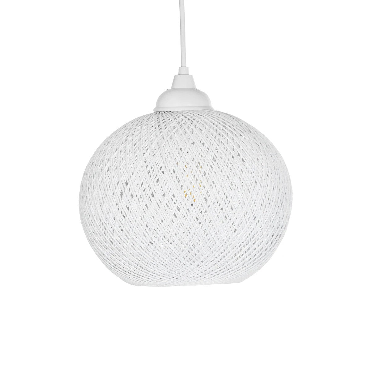 GLOBOSTAR® SOLEI 205-0009 Boho Κρεμαστό Φωτιστικό Οροφής με Ντουί 1 x E27 AC 220-240V IP20 - Λευκό - M20 x Π20 x Υ25cm - ledmania.gr