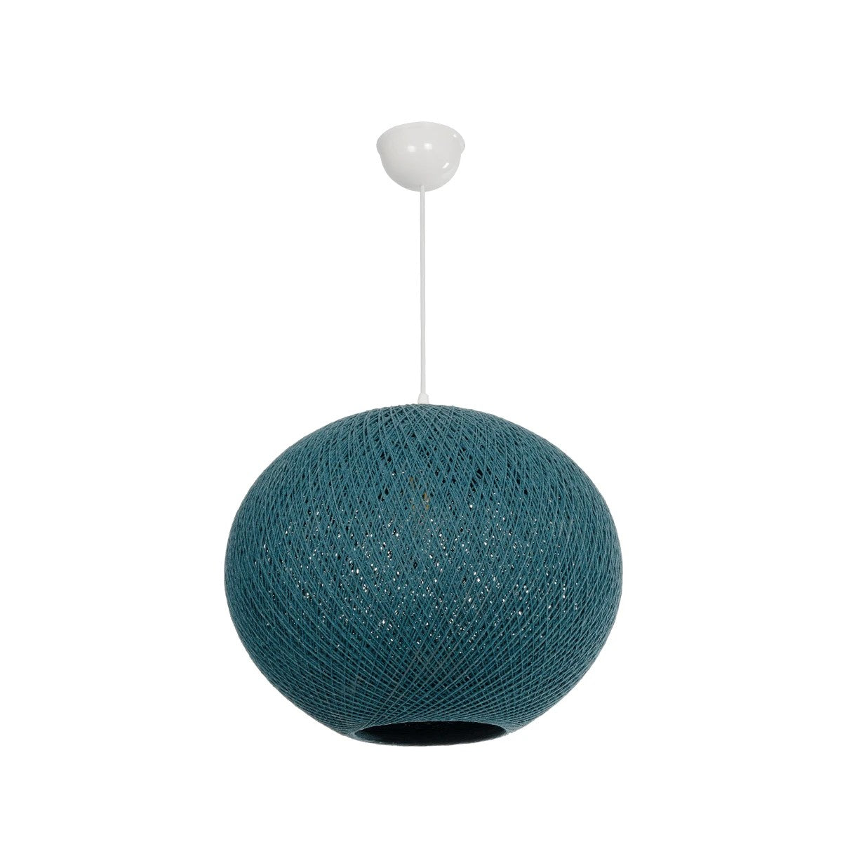 GLOBOSTAR® SOLEI 205-0010 Boho Κρεμαστό Φωτιστικό Οροφής με Ντουί 1 x E27 AC 220-240V IP20 - Τιρκουάζ - M40 x Π40 x Υ45cm - ledmania.gr