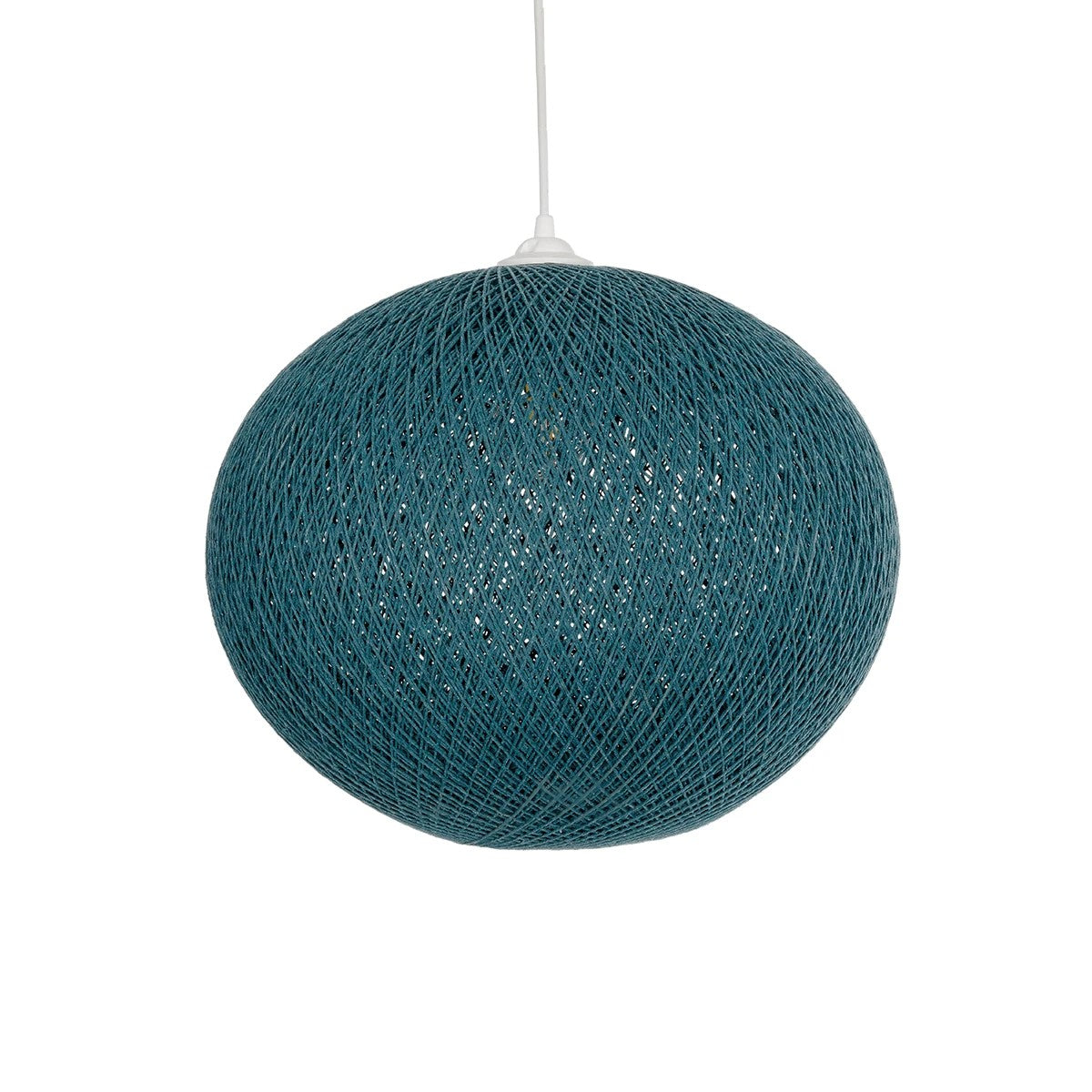 GLOBOSTAR® SOLEI 205-0010 Boho Κρεμαστό Φωτιστικό Οροφής με Ντουί 1 x E27 AC 220-240V IP20 - Τιρκουάζ - M40 x Π40 x Υ45cm - ledmania.gr