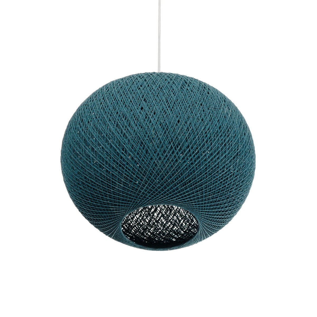 GLOBOSTAR® SOLEI 205-0010 Boho Κρεμαστό Φωτιστικό Οροφής με Ντουί 1 x E27 AC 220-240V IP20 - Τιρκουάζ - M40 x Π40 x Υ45cm - ledmania.gr