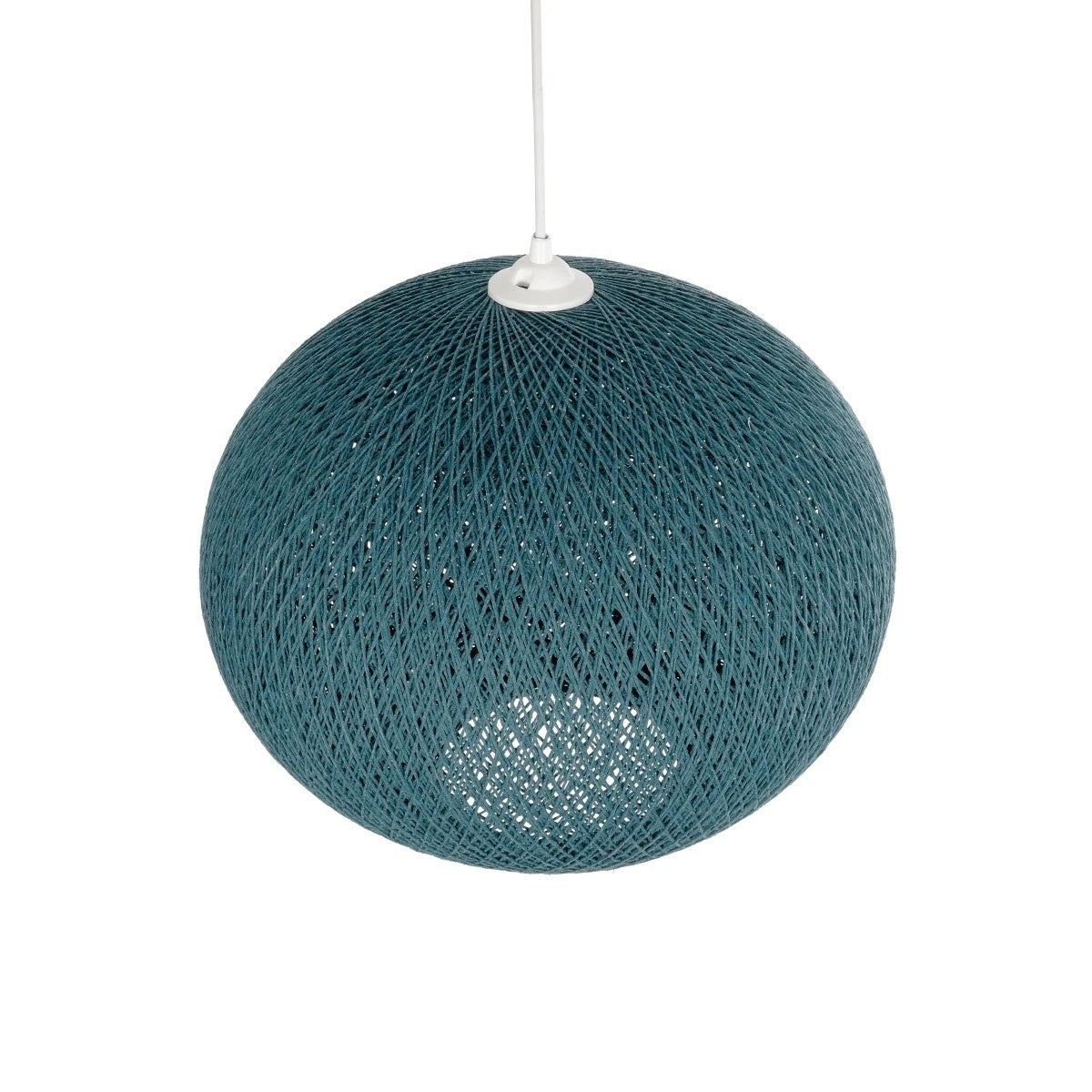 GLOBOSTAR® SOLEI 205-0010 Boho Κρεμαστό Φωτιστικό Οροφής με Ντουί 1 x E27 AC 220-240V IP20 - Τιρκουάζ - M40 x Π40 x Υ45cm - ledmania.gr