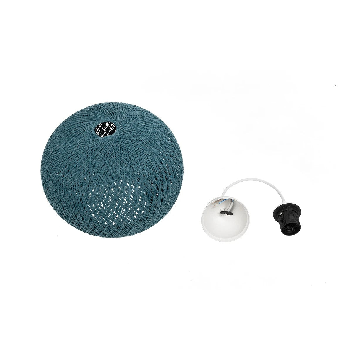 GLOBOSTAR® SOLEI 205-0011 Boho Κρεμαστό Φωτιστικό Οροφής με Ντουί 1 x E27 AC 220-240V IP20 - Τιρκουάζ - M30 x Π30 x Υ35cm - ledmania.gr