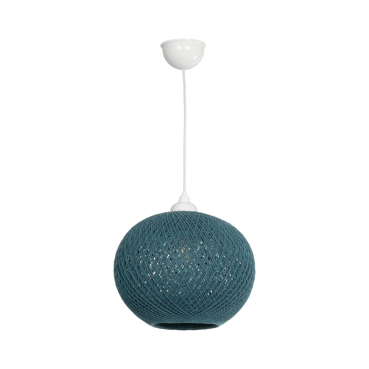 GLOBOSTAR® SOLEI 205-0011 Boho Κρεμαστό Φωτιστικό Οροφής με Ντουί 1 x E27 AC 220-240V IP20 - Τιρκουάζ - M30 x Π30 x Υ35cm - ledmania.gr