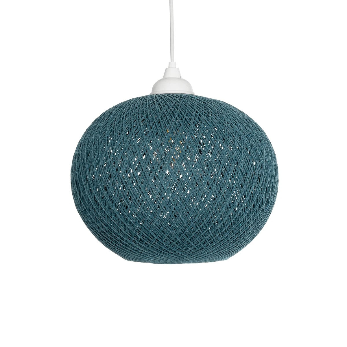 GLOBOSTAR® SOLEI 205-0011 Boho Κρεμαστό Φωτιστικό Οροφής με Ντουί 1 x E27 AC 220-240V IP20 - Τιρκουάζ - M30 x Π30 x Υ35cm - ledmania.gr