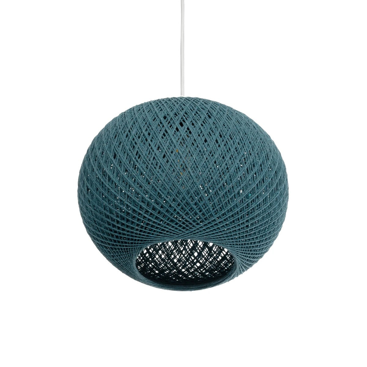 GLOBOSTAR® SOLEI 205-0011 Boho Κρεμαστό Φωτιστικό Οροφής με Ντουί 1 x E27 AC 220-240V IP20 - Τιρκουάζ - M30 x Π30 x Υ35cm - ledmania.gr