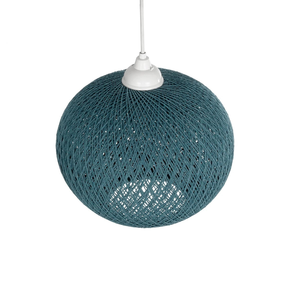 GLOBOSTAR® SOLEI 205-0011 Boho Κρεμαστό Φωτιστικό Οροφής με Ντουί 1 x E27 AC 220-240V IP20 - Τιρκουάζ - M30 x Π30 x Υ35cm - ledmania.gr