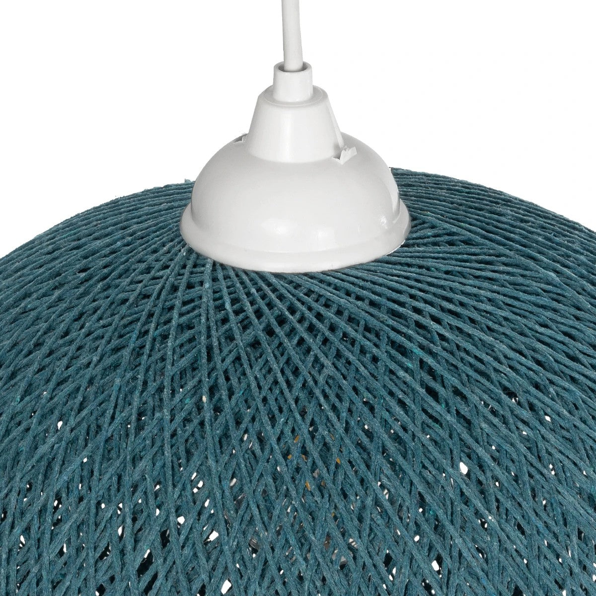 GLOBOSTAR® SOLEI 205-0011 Boho Κρεμαστό Φωτιστικό Οροφής με Ντουί 1 x E27 AC 220-240V IP20 - Τιρκουάζ - M30 x Π30 x Υ35cm - ledmania.gr