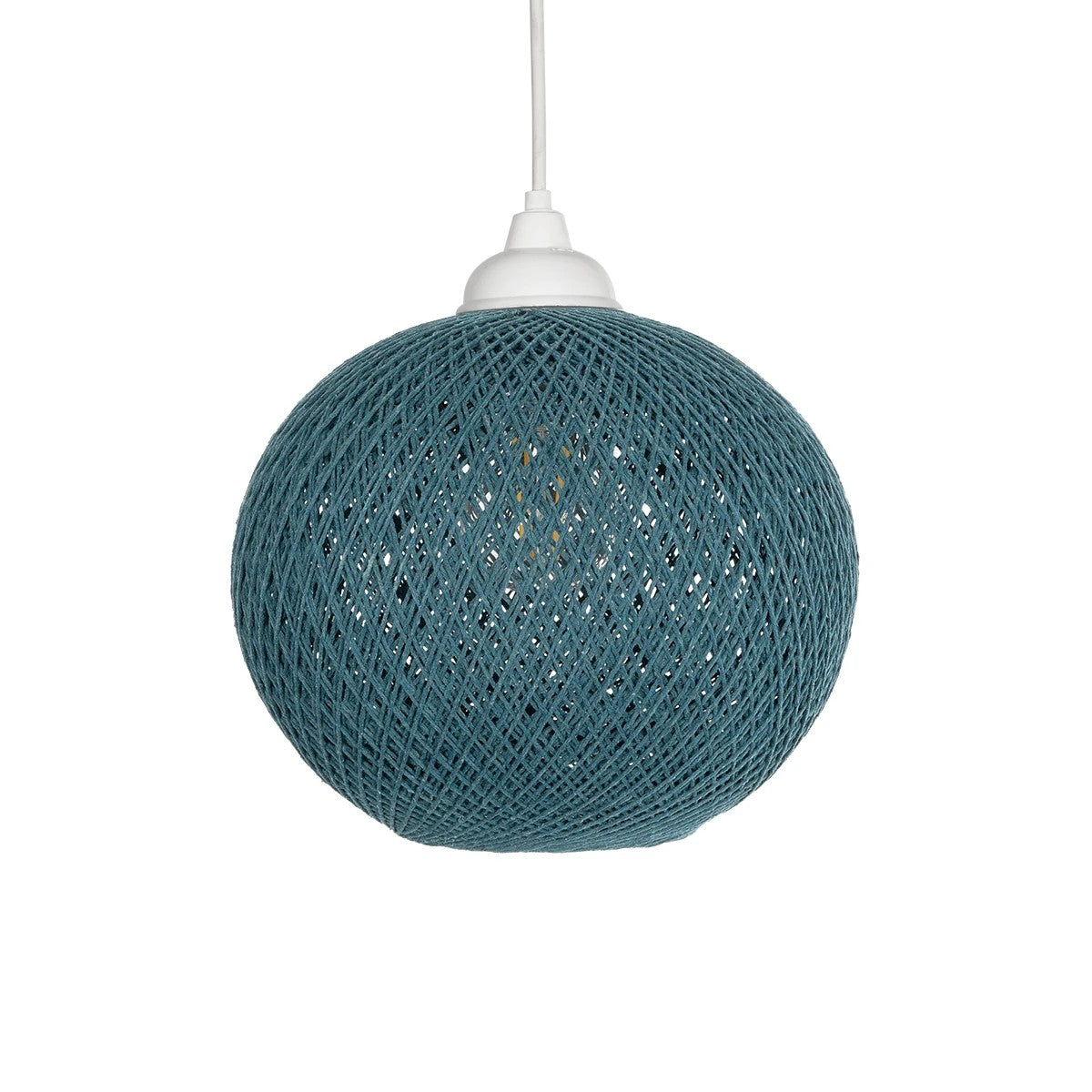 GLOBOSTAR® SOLEI 205-0012 Boho Κρεμαστό Φωτιστικό Οροφής με Ντουί 1 x E27 AC 220-240V IP20 - Τιρκουάζ - M20 x Π20 x Υ25cm - ledmania.gr