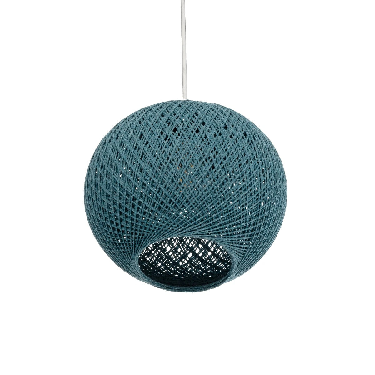 GLOBOSTAR® SOLEI 205-0012 Boho Κρεμαστό Φωτιστικό Οροφής με Ντουί 1 x E27 AC 220-240V IP20 - Τιρκουάζ - M20 x Π20 x Υ25cm - ledmania.gr