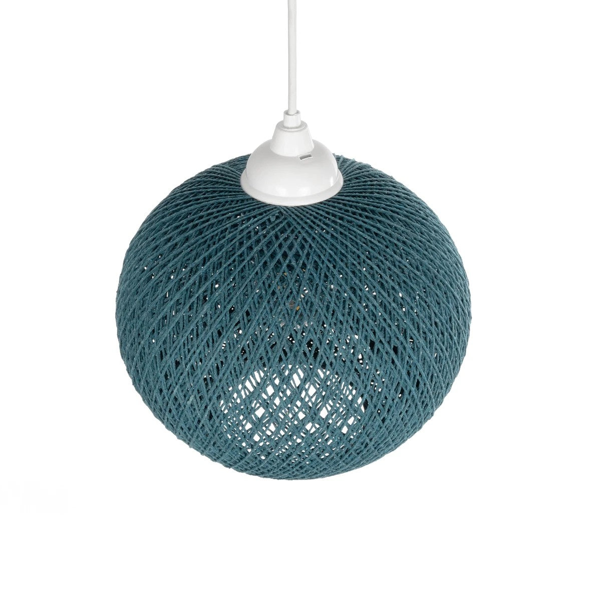 GLOBOSTAR® SOLEI 205-0012 Boho Κρεμαστό Φωτιστικό Οροφής με Ντουί 1 x E27 AC 220-240V IP20 - Τιρκουάζ - M20 x Π20 x Υ25cm - ledmania.gr