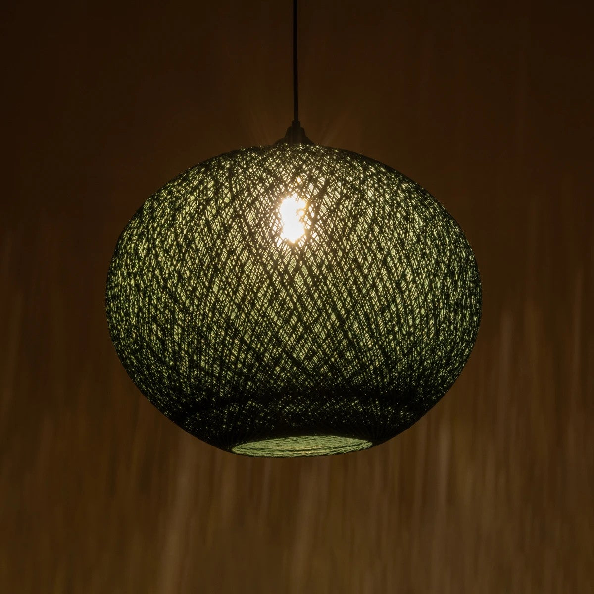 GLOBOSTAR® SOLEI 205-0013 Boho Κρεμαστό Φωτιστικό Οροφής με Ντουί 1 x E27 AC 220-240V IP20 - Πράσινο - M40 x Π40 x Υ45cm - ledmania.gr