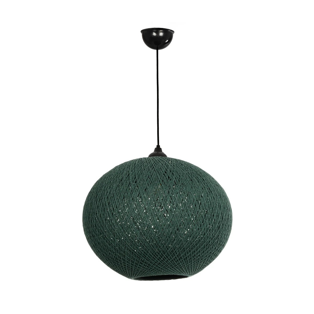 GLOBOSTAR® SOLEI 205-0013 Boho Κρεμαστό Φωτιστικό Οροφής με Ντουί 1 x E27 AC 220-240V IP20 - Πράσινο - M40 x Π40 x Υ45cm - ledmania.gr