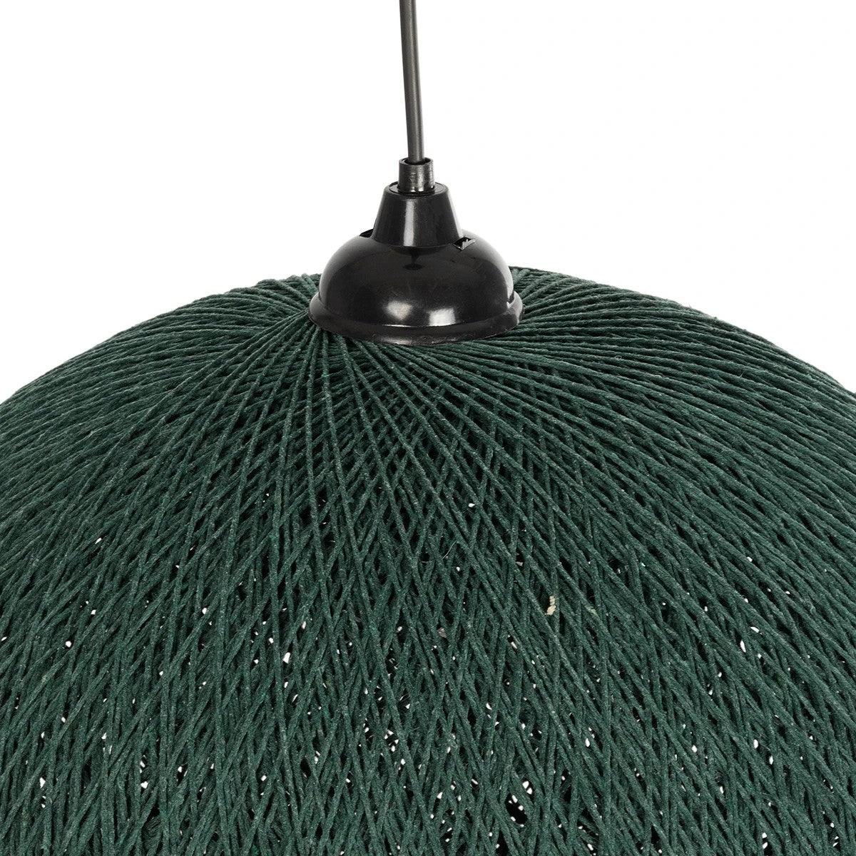 GLOBOSTAR® SOLEI 205-0013 Boho Κρεμαστό Φωτιστικό Οροφής με Ντουί 1 x E27 AC 220-240V IP20 - Πράσινο - M40 x Π40 x Υ45cm - ledmania.gr