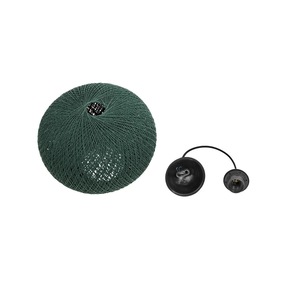 GLOBOSTAR® SOLEI 205-0014 Boho Κρεμαστό Φωτιστικό Οροφής με Ντουί 1 x E27 AC 220-240V IP20 - Πράσινο - M30 x Π30 x Υ35cm - ledmania.gr