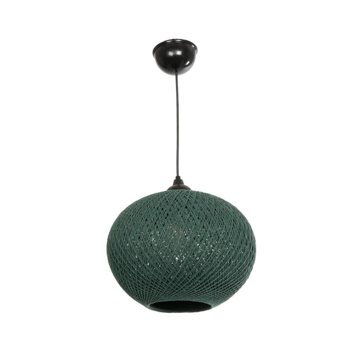 GLOBOSTAR® SOLEI 205-0014 Boho Κρεμαστό Φωτιστικό Οροφής με Ντουί 1 x E27 AC 220-240V IP20 - Πράσινο - M30 x Π30 x Υ35cm - ledmania.gr