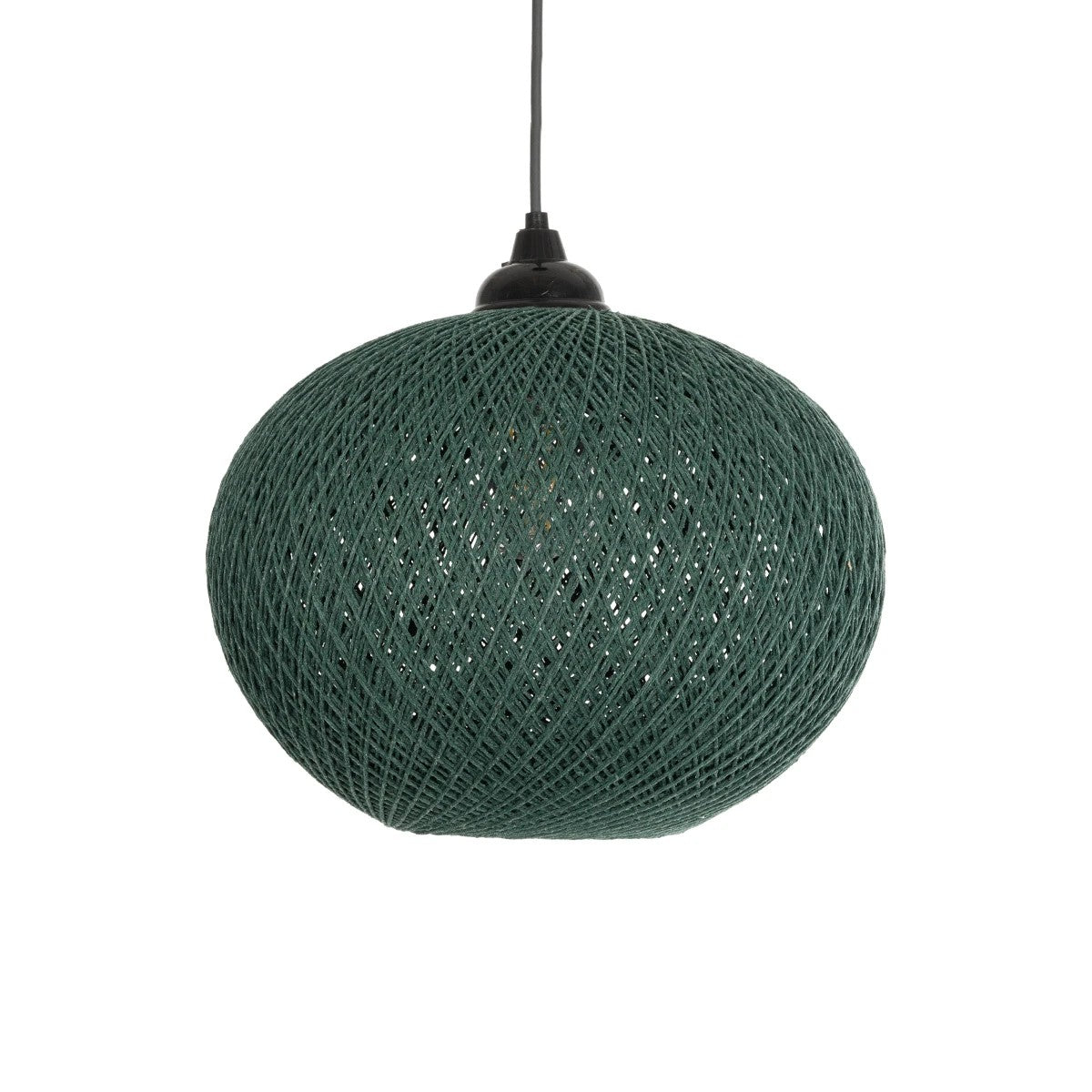 GLOBOSTAR® SOLEI 205-0014 Boho Κρεμαστό Φωτιστικό Οροφής με Ντουί 1 x E27 AC 220-240V IP20 - Πράσινο - M30 x Π30 x Υ35cm - ledmania.gr