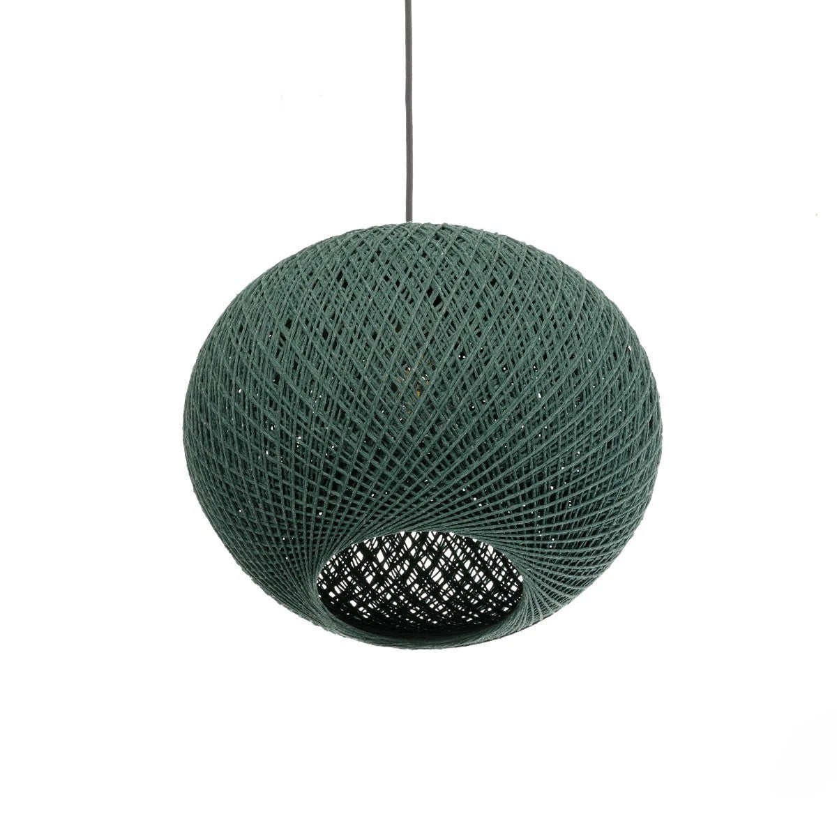 GLOBOSTAR® SOLEI 205-0014 Boho Κρεμαστό Φωτιστικό Οροφής με Ντουί 1 x E27 AC 220-240V IP20 - Πράσινο - M30 x Π30 x Υ35cm - ledmania.gr