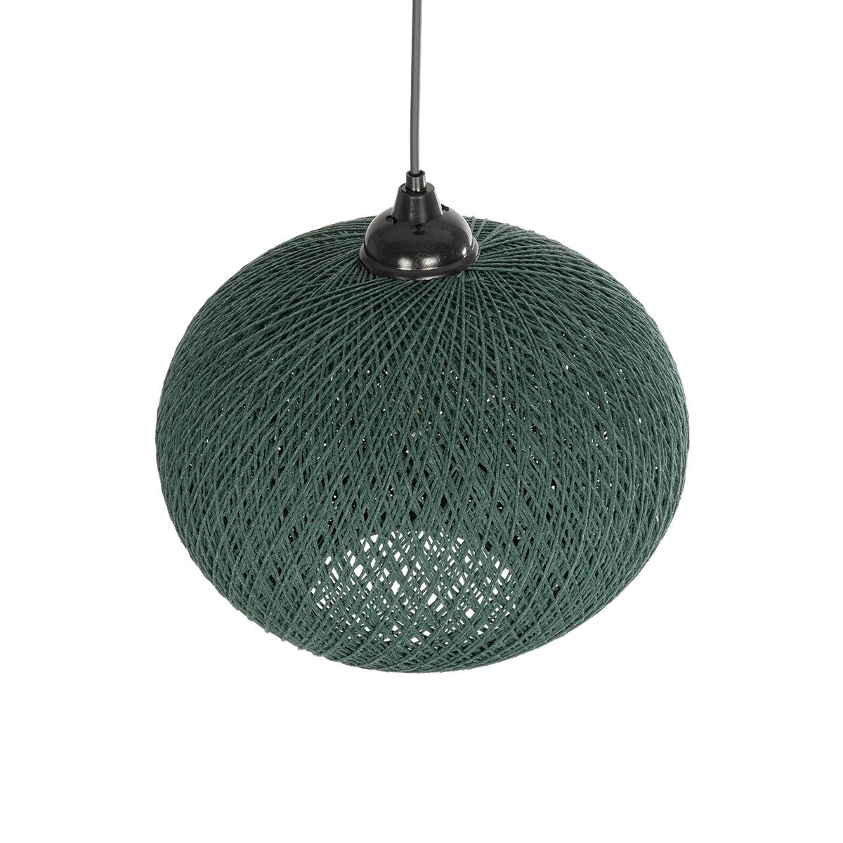 GLOBOSTAR® SOLEI 205-0014 Boho Κρεμαστό Φωτιστικό Οροφής με Ντουί 1 x E27 AC 220-240V IP20 - Πράσινο - M30 x Π30 x Υ35cm - ledmania.gr