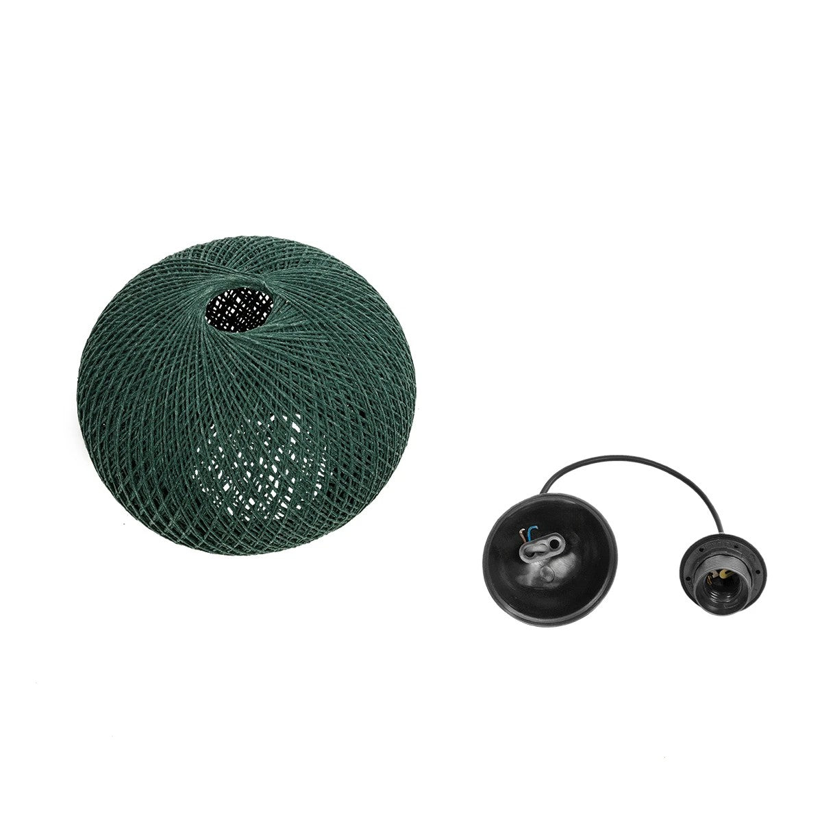 GLOBOSTAR® SOLEI 205-0015 Boho Κρεμαστό Φωτιστικό Οροφής με Ντουί 1 x E27 AC 220-240V IP20 - Πράσινο - M20 x Π20 x Υ25cm - ledmania.gr