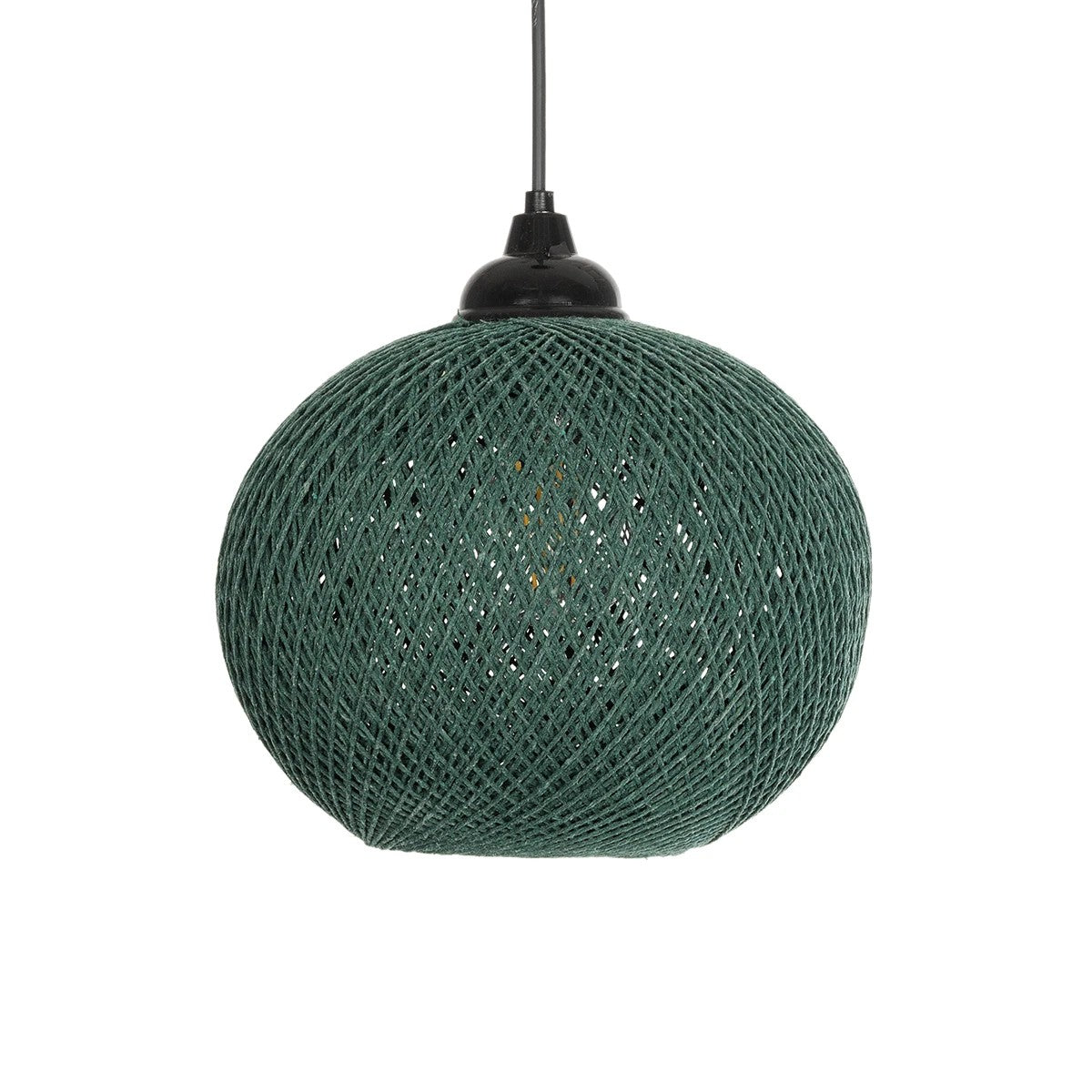 GLOBOSTAR® SOLEI 205-0015 Boho Κρεμαστό Φωτιστικό Οροφής με Ντουί 1 x E27 AC 220-240V IP20 - Πράσινο - M20 x Π20 x Υ25cm - ledmania.gr