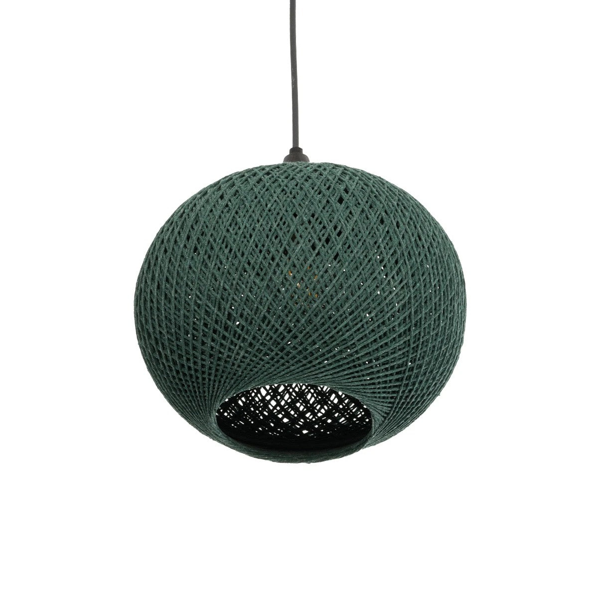 GLOBOSTAR® SOLEI 205-0015 Boho Κρεμαστό Φωτιστικό Οροφής με Ντουί 1 x E27 AC 220-240V IP20 - Πράσινο - M20 x Π20 x Υ25cm - ledmania.gr