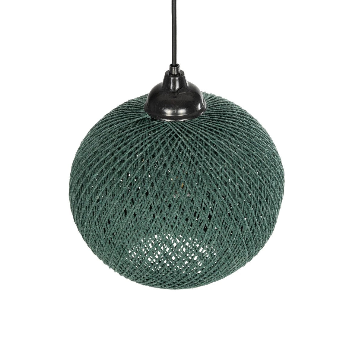 GLOBOSTAR® SOLEI 205-0015 Boho Κρεμαστό Φωτιστικό Οροφής με Ντουί 1 x E27 AC 220-240V IP20 - Πράσινο - M20 x Π20 x Υ25cm - ledmania.gr