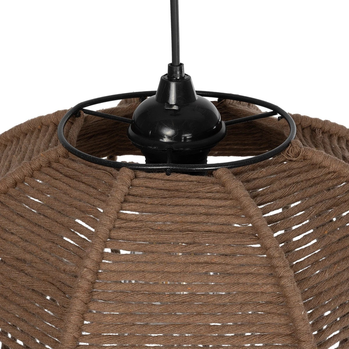 GLOBOSTAR® TONA 205-0016 Boho Κρεμαστό Φωτιστικό Οροφής με Ντουί 1 x E27 AC 220-240V IP20 - Μπεζ - M40 x Π40 x Υ38cm - ledmania.gr