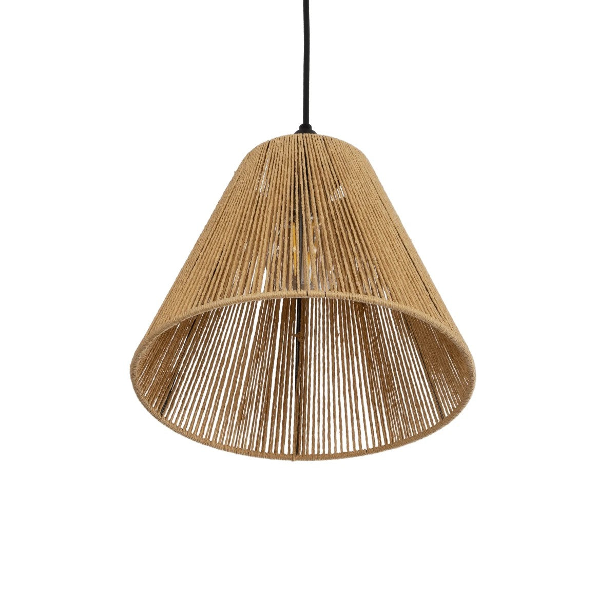 GLOBOSTAR® HUTT 205-0017 Boho Κρεμαστό Φωτιστικό Οροφής με Ντουί 1 x E27 AC 220-240V IP20 - Μπεζ - M25 x Π25 x Υ20cm - ledmania.gr