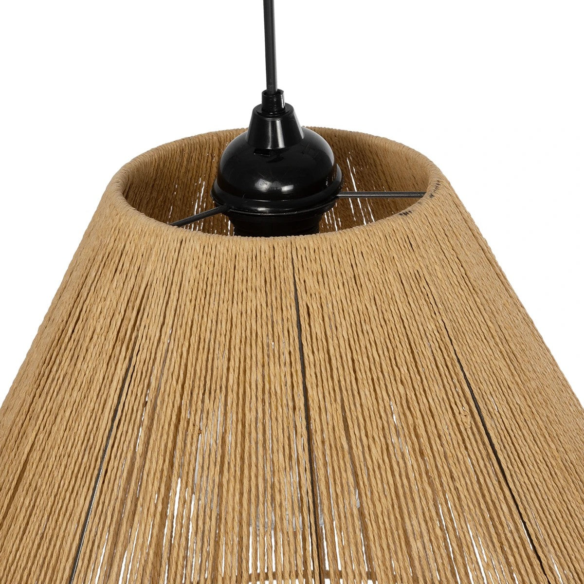 GLOBOSTAR® HUTT 205-0018 Boho Κρεμαστό Φωτιστικό Οροφής με Ντουί 1 x E27 AC 220-240V IP20 - Μπεζ - M50 x Π50 x Υ40cm - ledmania.gr