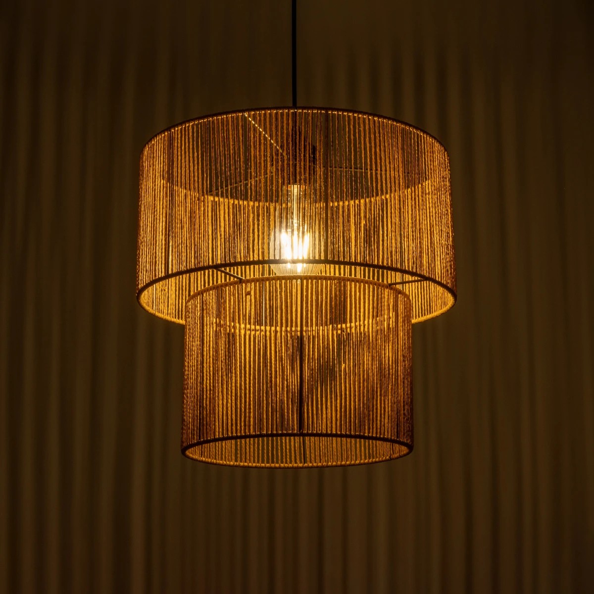 GLOBOSTAR® ROXXI 205-0019 Boho Κρεμαστό Φωτιστικό Οροφής με Ντουί 1 x E27 AC 220-240V IP20 - Μπεζ - M35 x Π35 x Υ37cm - ledmania.gr