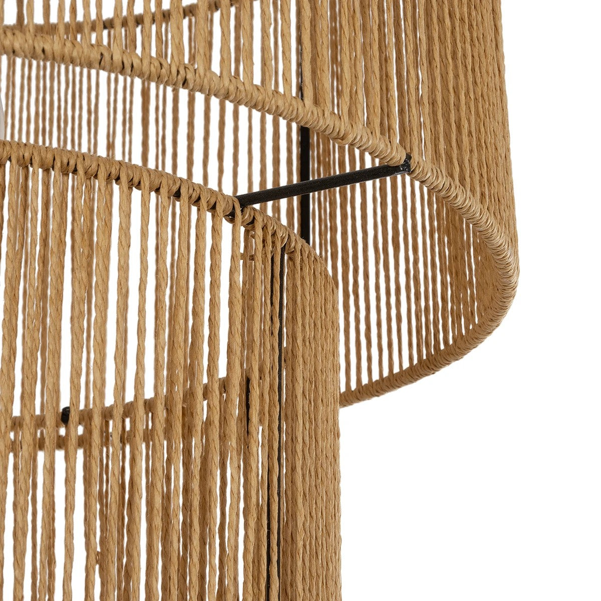 GLOBOSTAR® ROXXI 205-0019 Boho Κρεμαστό Φωτιστικό Οροφής με Ντουί 1 x E27 AC 220-240V IP20 - Μπεζ - M35 x Π35 x Υ37cm - ledmania.gr